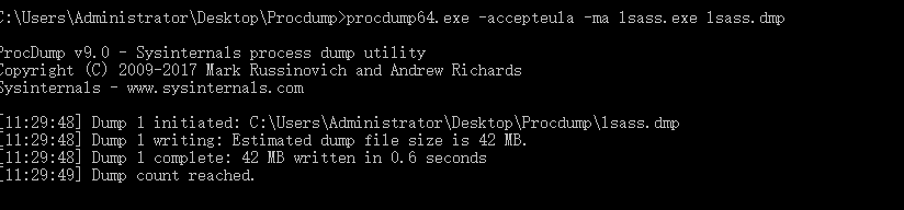 利用procdump+Mimikatz 绕过杀软获取Windows明文密码