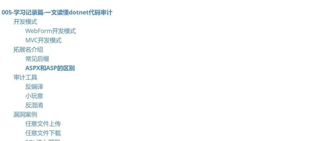 005-学习记录篇-一文读懂dotnet代码审计